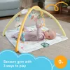 Fisher-Price Sensimals Simply Senses naujagimių gimnastikos kilimėlis su 6 jutimo žaislais