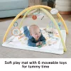 Fisher-Price Sensimals Simply Senses naujagimių gimnastikos kilimėlis su 6 jutimo žaislais