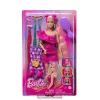 Barbie Fun & Fancy Hair lėlė ilgais spalvingais šviesiais plaukais ir stiliaus aksesuarais
