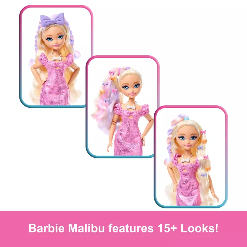 Barbie Dream Besties Malibu mados lėlė su netikėtais aksesuarais ir daugiau nei 15 įvaizdžių