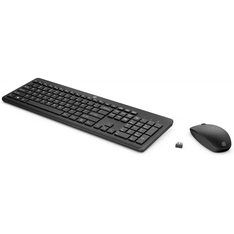 HP 235 belaidės pelės ir klaviatūros rinkinys, belaidis, RF belaidis, mechaninė, QWERTY, juoda, pelė įtraukta
