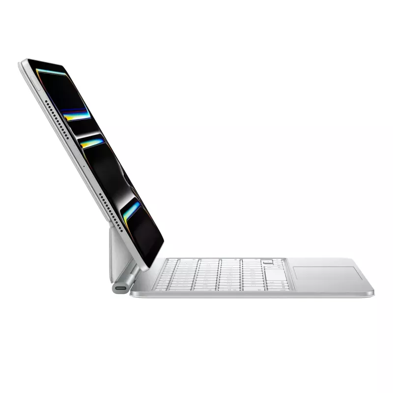 Apple Magic klaviatūra QWERTY rusiška balta su jutikliniu kilimėliu, skirta iPad Pro 11 colių
