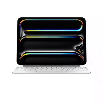Apple Magic klaviatūra QWERTY rusiška balta su jutikliniu kilimėliu, skirta iPad Pro 11 colių
