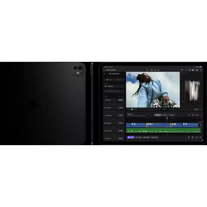 Planšetė Apple iPad Pro 11 col. Wi‑Fi + Cellular M5 1 TB, 16 GB RAM, 5G, 11 col. 2420×1668, 12 MP kameros, Space Juoda