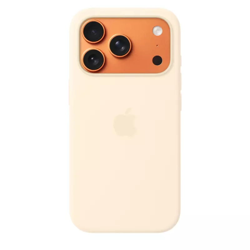 Silikono dėklas su “MagSafe” skirtas “Apple iPhone 17 Pro” — vanilės spalvos, tinka 16 cm (6,3 colio) ekranui
