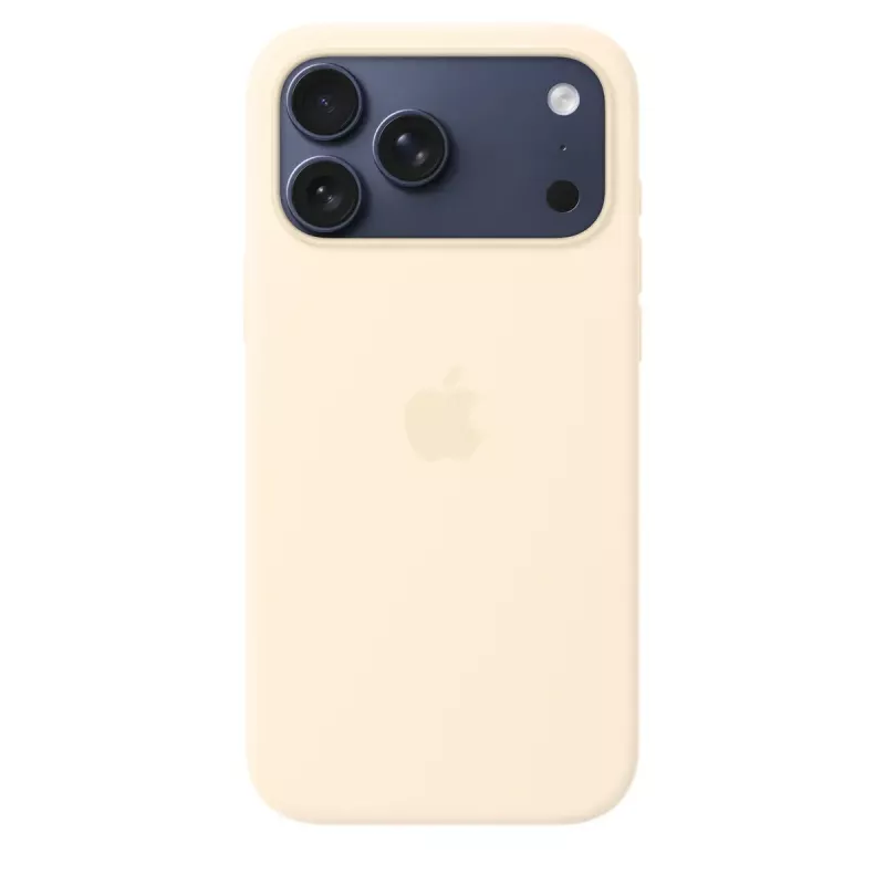 Silikoninis dėklas su MagSafe, skirtas Apple iPhone 17 Pro Max — Vanilės spalva, tinka 17,5 cm (6,9 colio) ekranui