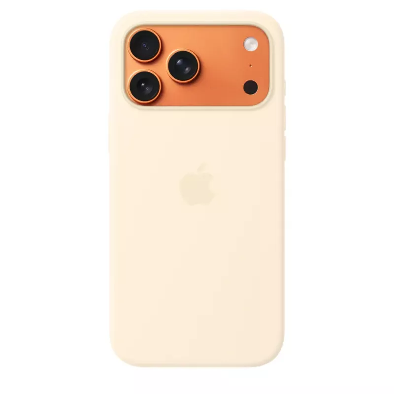Silikoninis dėklas su MagSafe, skirtas Apple iPhone 17 Pro Max — Vanilės spalva, tinka 17,5 cm (6,9 colio) ekranui