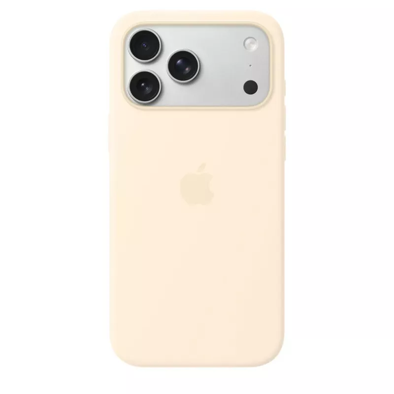 Silikoninis dėklas su MagSafe, skirtas Apple iPhone 17 Pro Max — Vanilės spalva, tinka 17,5 cm (6,9 colio) ekranui