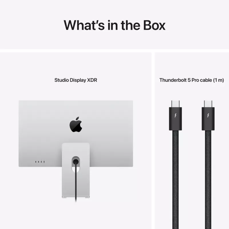 Monitorius Apple Studio Display XDR — 27 colių 5K (5120×2880), LED, nano-tekstūros stiklas, pakreipiamas ir aukščio reguliavimo stovas, sidabrinis