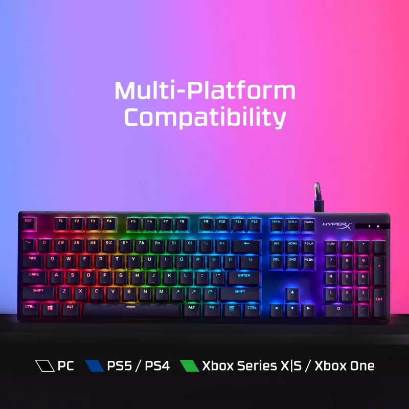 HyperX Alloy Origins PBT HX Blue - Mechaninė žaidimų klaviatūra