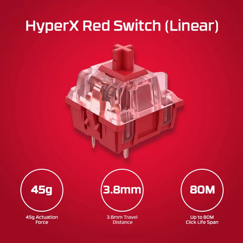 HyperX Alloy Origins PBT HX Blue - Mechaninė žaidimų klaviatūra