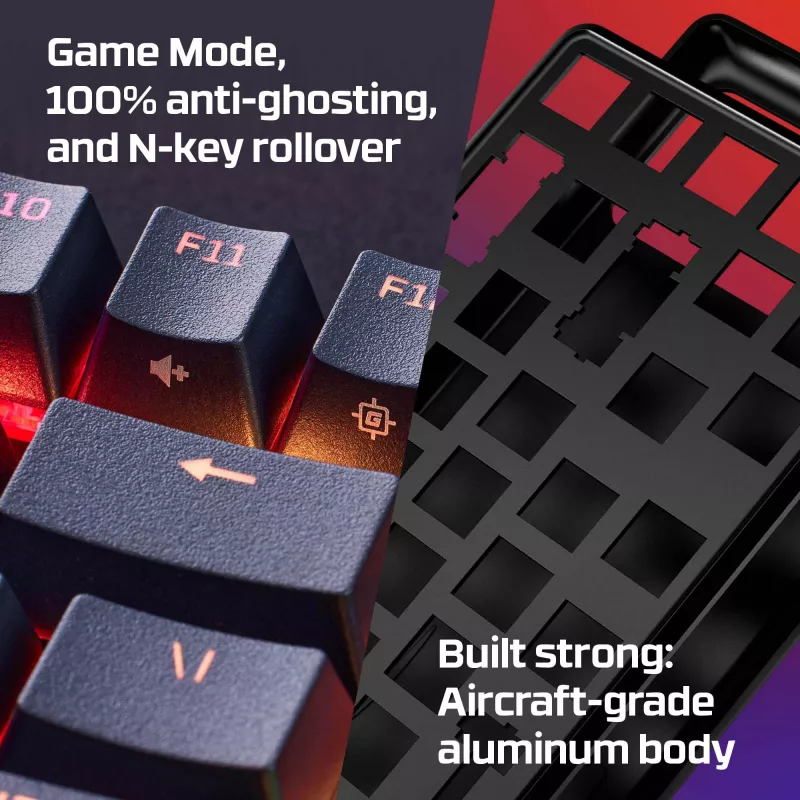 HyperX Alloy Origins Core PBT HX Aqua - mechaninė žaidimų klaviatūra