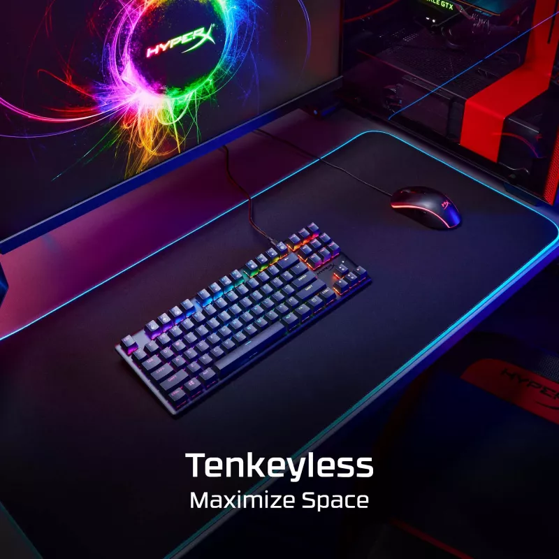 HyperX Alloy Origins Core PBT HX Aqua - mechaninė žaidimų klaviatūra