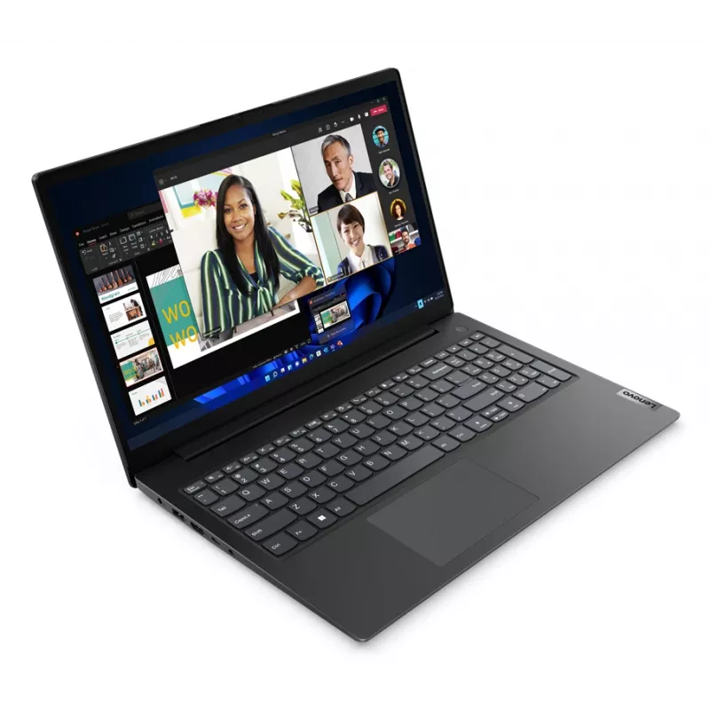 Lenovo V15 G4 AMN AMD Ryzen™ 3 7320U Nešiojamas kompiuteris 39,6 cm (15,6 col.) Full HD 8 GB LPDDR5-SDRAM 256 GB SSD Wi-Fi 5 (802.11ac) Windows 11 Home Prancūziška Juoda