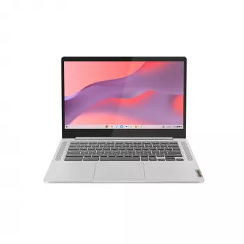 Lenovo IdeaPad plonas 3 Chrome 14M868 MediaTek Kompanio 520 Chromebook 35.6 cm (14 col.) Full HD 4 GB LPDDR4x-SDRAM 128 GB eMMC Wi-Fi 6 (802.11ax) ChromeOS German Pilka