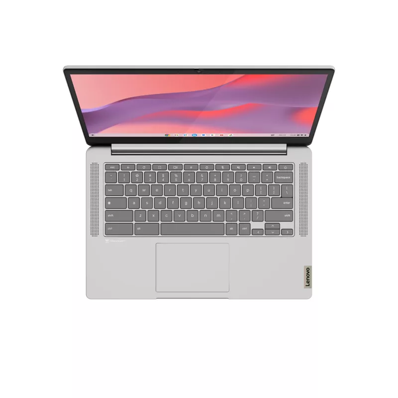 Lenovo IdeaPad plonas 3 Chrome 14M868 MediaTek Kompanio 520 Chromebook 35.6 cm (14 col.) Full HD 4 GB LPDDR4x-SDRAM 128 GB eMMC Wi-Fi 6 (802.11ax) ChromeOS German Pilka