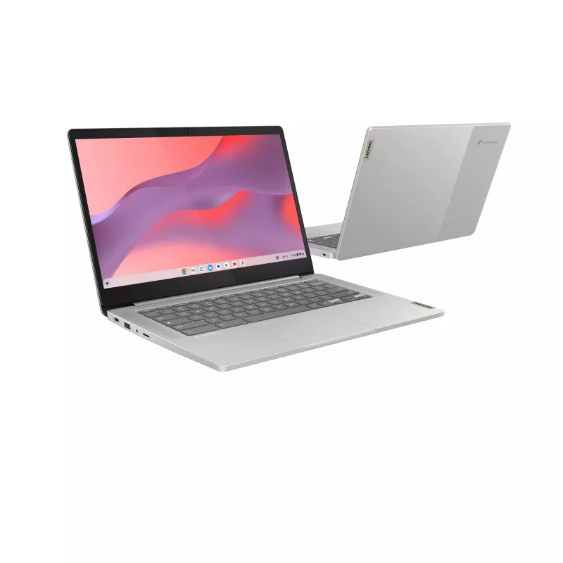 Lenovo IdeaPad plonas 3 Chrome 14M868 MediaTek Kompanio 520 Chromebook 35.6 cm (14 col.) Full HD 4 GB LPDDR4x-SDRAM 128 GB eMMC Wi-Fi 6 (802.11ax) ChromeOS German Pilka