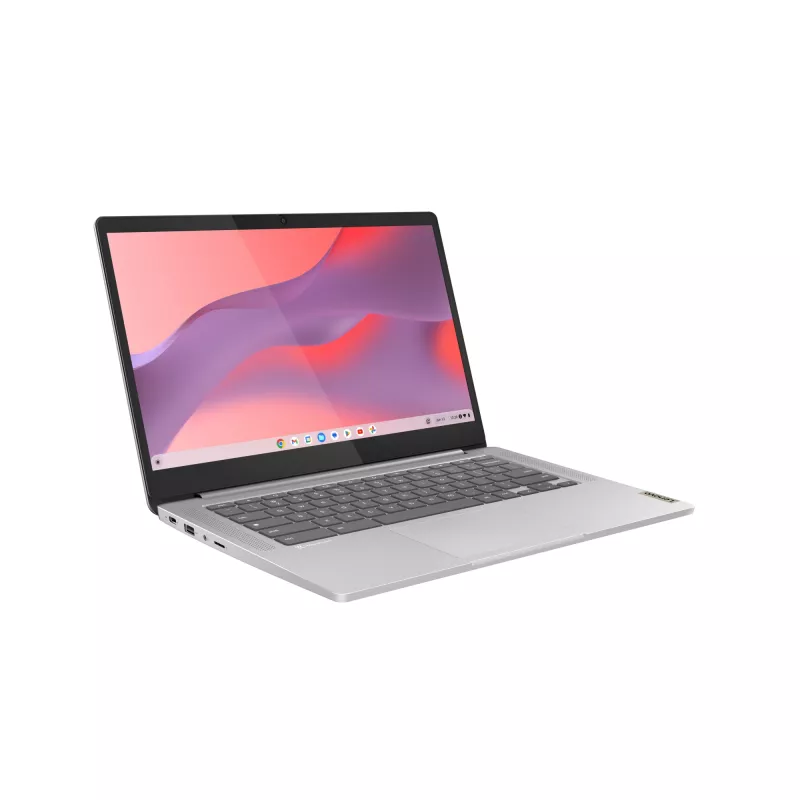 Lenovo IdeaPad plonas 3 Chrome 14M868 MediaTek Kompanio 520 Chromebook 35.6 cm (14 col.) Full HD 4 GB LPDDR4x-SDRAM 128 GB eMMC Wi-Fi 6 (802.11ax) ChromeOS German Pilka
