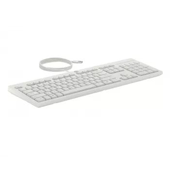 HP 225 laidinis pelės ir klaviatūros rinkinys, pilno dydžio (100 %), laidinis, USB, baltas, pelė įtraukta