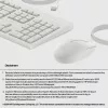 HP 225 laidinis pelės ir klaviatūros rinkinys, pilno dydžio (100 %), laidinis, USB, baltas, pelė įtraukta