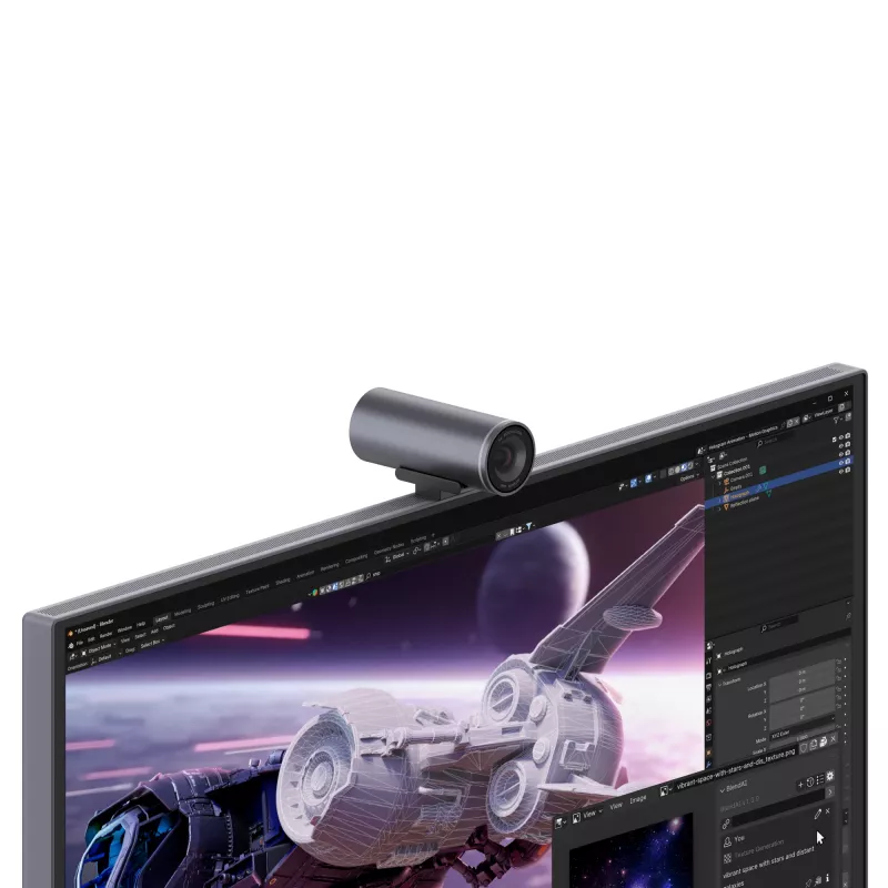 Monitorius Lenovo Yoga Pro 27UD-10 — 26,5 colio QD-OLED 4K (3840×2160), 0,03 ms, USB-C šakotuvas, VESA, garsiakalbiai, reguliuojamas aukštis, juodas