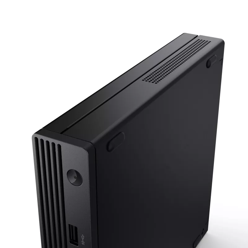 Mini PC Lenovo V100q 13GG Tiny Intel N100, 8 GB DDR5 RAM, 256 GB SSD, Wi‑Fi 6, vokiška klaviatūra, juoda
