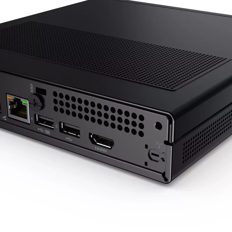 Mini PC Lenovo V100q 13GG Tiny Intel N100, 8 GB DDR5 RAM, 256 GB SSD, Wi‑Fi 6, vokiška klaviatūra, juoda