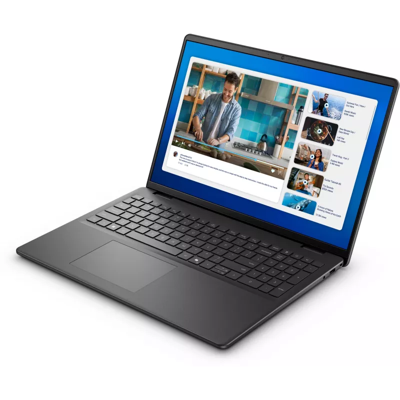 DELL DC16250 Intel Core 5 120U Nešiojamasis kompiuteris 40.6 cm (16 colių) Full HD+ 8 GB DDR5-SDRAM 512 GB SSD Wi-Fi 6 (802.11ax) Ubuntu Linux UK International Juoda