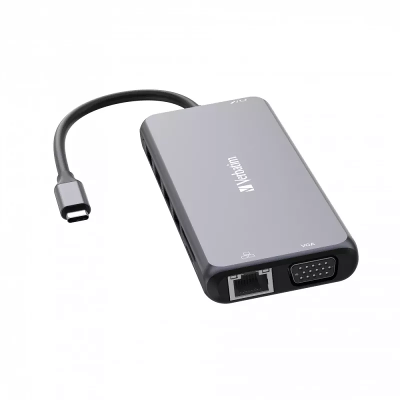 Verbatim CMH-14 USB Type-C 5000 Mbit/s Sidabrinis
