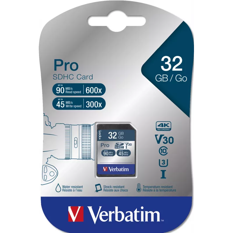 Flash atmintinė Verbatim Pro 32 GB SDHC UHS Class 10