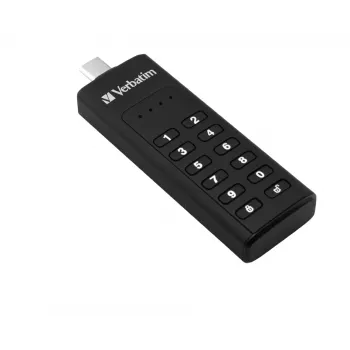 Verbatim Keypad Secure – USB 3.0 atmintukas su klavišų skydelio prieiga ir duomenų šifravimu – 128 GB – juodas