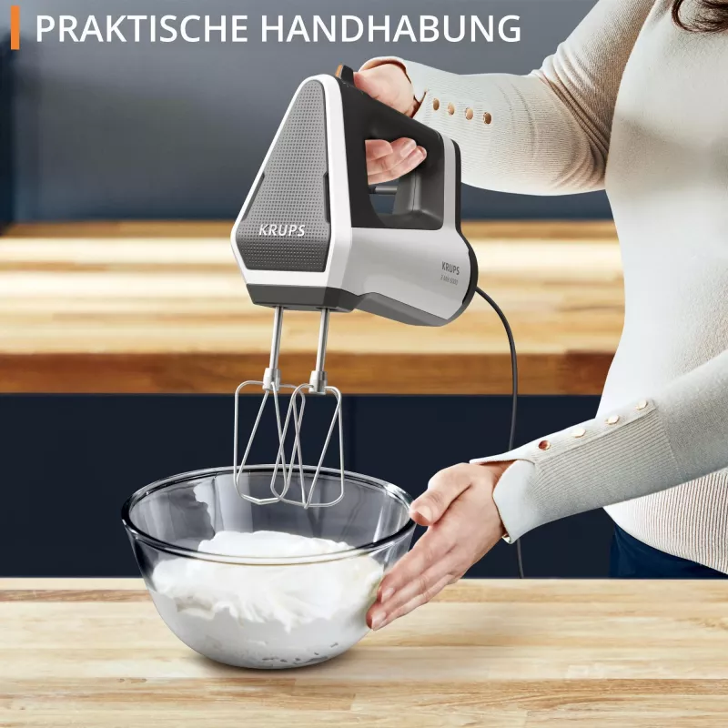 Krups 3MIX 6000 Rankinis plaktuvas 600 W Pilka, Balta