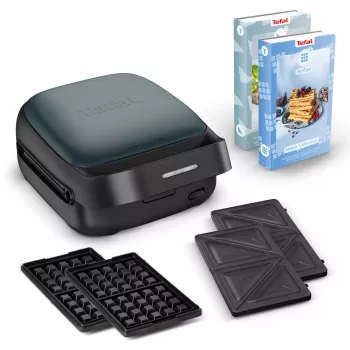 Vaflių keptuvė Tefal Snack Collection SW862BF0 2 vafliams 700 W juoda tamsiai žalia