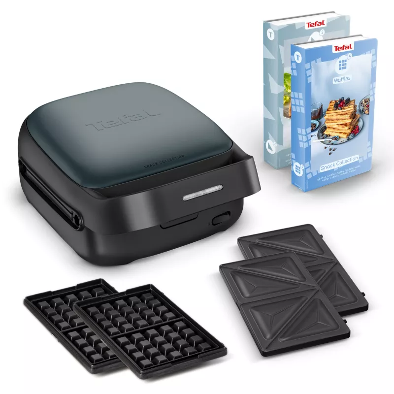 Vaflių keptuvė Tefal Snack Collection SW862BF0 2 vafliams 700 W juoda tamsiai žalia