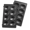 Atsarginė plokštė Tefal XA801512 juoda, skirta Snack Collection, 242×155×44 mm, 2 vnt.