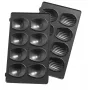 Atsarginė plokštė Tefal XA801512 juoda, skirta Snack Collection, 242×155×44 mm, 2 vnt.