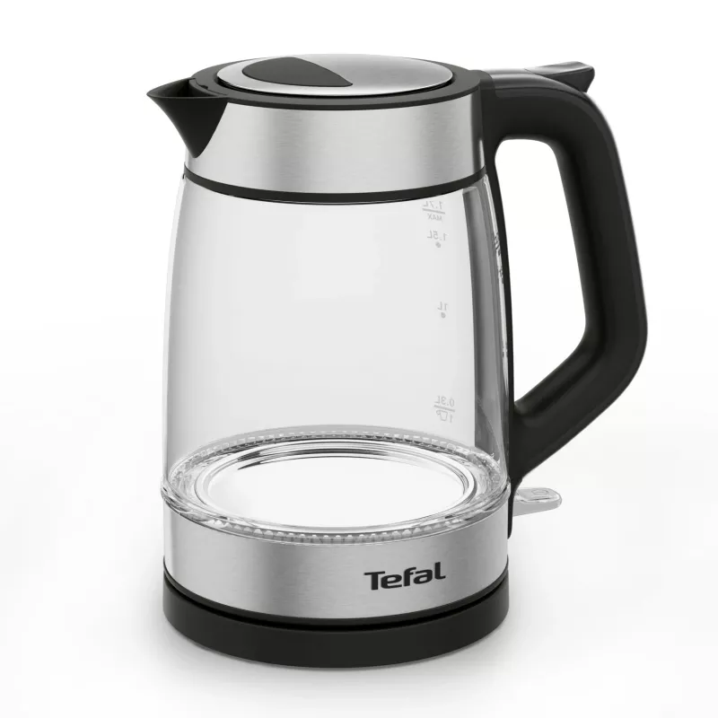Tefal stiklinis virdulys KI605830 elektrinis virdulys 1,7 L 2200 W juoda, sidabrinė, permatoma