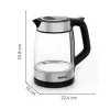 Tefal stiklinis virdulys KI605830 elektrinis virdulys 1,7 L 2200 W juoda, sidabrinė, permatoma