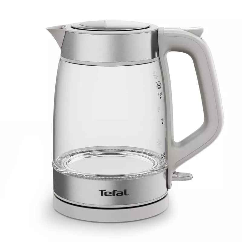 Tefal Stiklinis virdulys KI605B30 elektrinis virdulys 1,7 L 2200 W Pilka, Sidabrinė, Skaidri