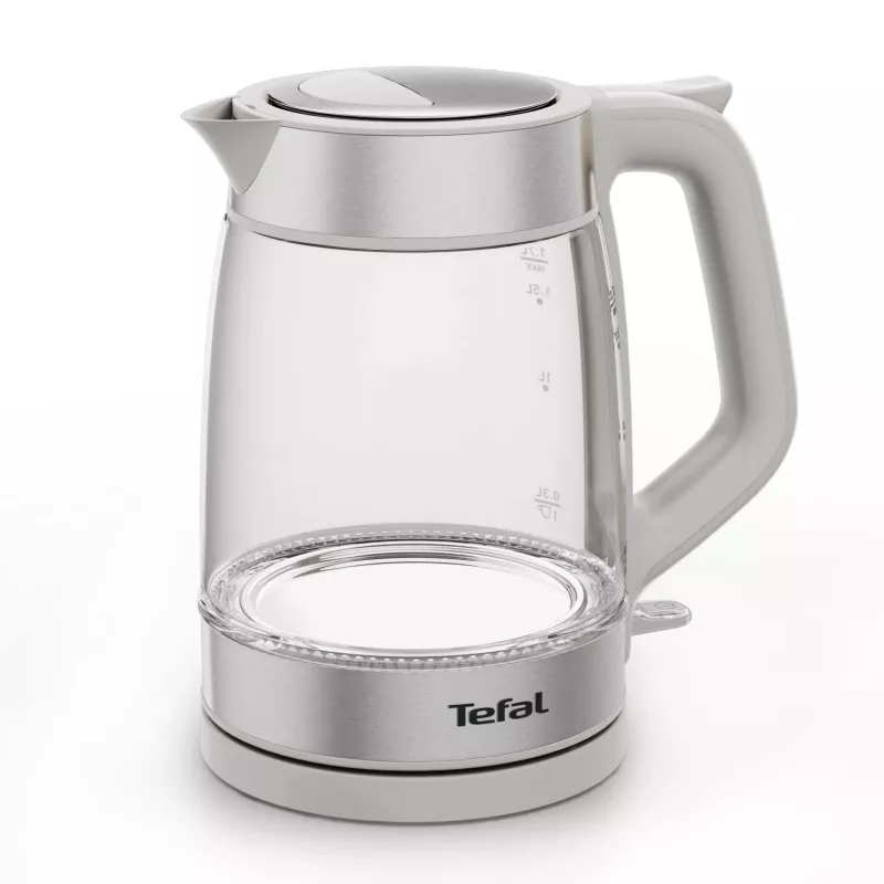 Tefal Stiklinis virdulys KI605B30 elektrinis virdulys 1,7 L 2200 W Pilka, Sidabrinė, Skaidri