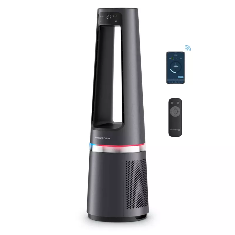 Oro valytuvas Rowenta Eclipse 3-in-1 Connect QU5072, skirtas iki 50 m², 130 m³/h, 62 dB, sidabrinis