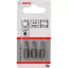 Atsuktuvų antgalių rinkinys Bosch 3 vnt. — apsauginis šešiabriaunis 2,5 mm, ilgis 25 mm, 1/4 colio kotas