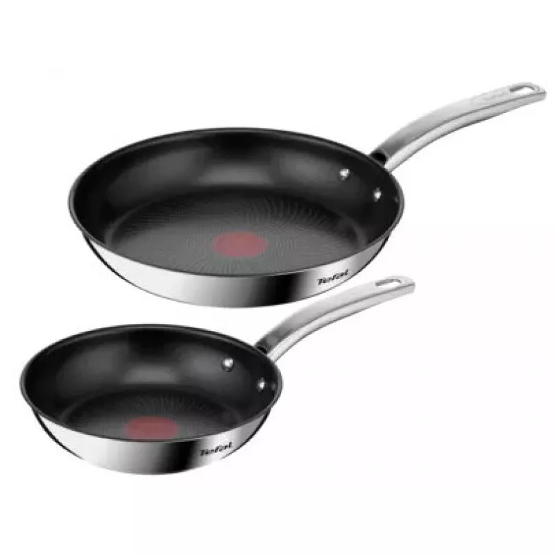 Keptuvių rinkinys Tefal Intuition B817S255 — nerūdijančio plieno keptuvės 20 cm ir 26 cm