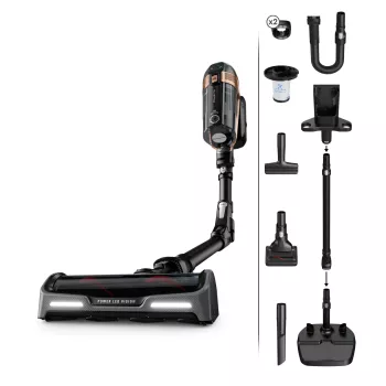 Rowenta X-Force RH99F1 2-in-1 stick vacuum baterija Dry HEPA Bagless 0.9 L Juoda, Pilka