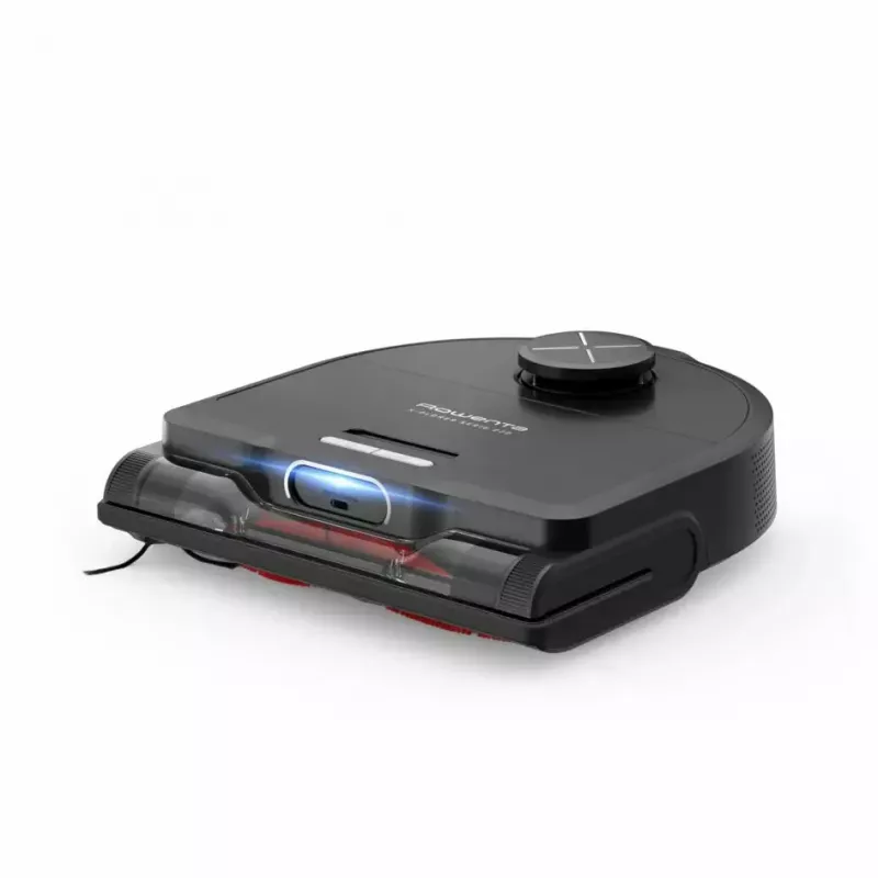 Robotų dulkių siurblys Rowenta X‑Plorer RR9465WH — be maišelio, D formos, 0,35 l dulkių talpykla, 120 min veikimo laikas, ličio jonų, 97×325×335 mm, juodas