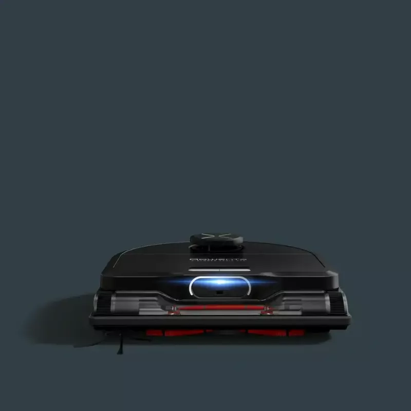 Robotų dulkių siurblys Rowenta X‑Plorer RR9465WH — be maišelio, D formos, 0,35 l dulkių talpykla, 120 min veikimo laikas, ličio jonų, 97×325×335 mm, juodas