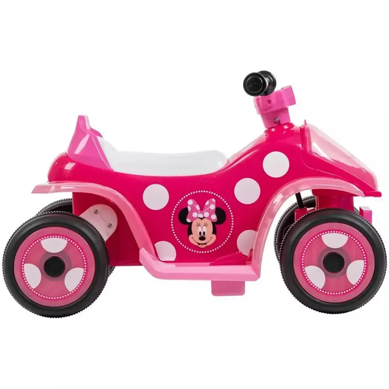 Elektrinis vaikiškas keturratis HUFFY Minnie pelė modelis 19075W — baterijomis maitinamas vaikų visureigis