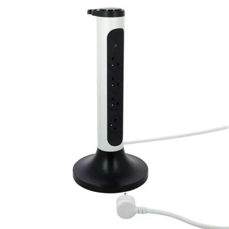 Legrand 049410 maitinimo ilgintuvas 2 m 4 kintamosios srovės lizdai (-ų) Vidaus Pilka, Balta