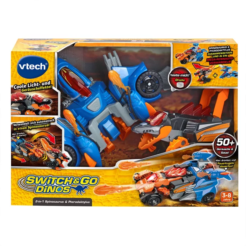 VTech Switch & Go Dinos 549304, 3 m., Garsinis, Įvairiaspalvis, 570 g