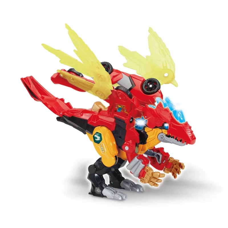 Žaislinė figūrėlė VTech Switch & Go Combo Mega Dragon — transformuojamas iš transporto priemonės į drakoną žaidimų rinkinys